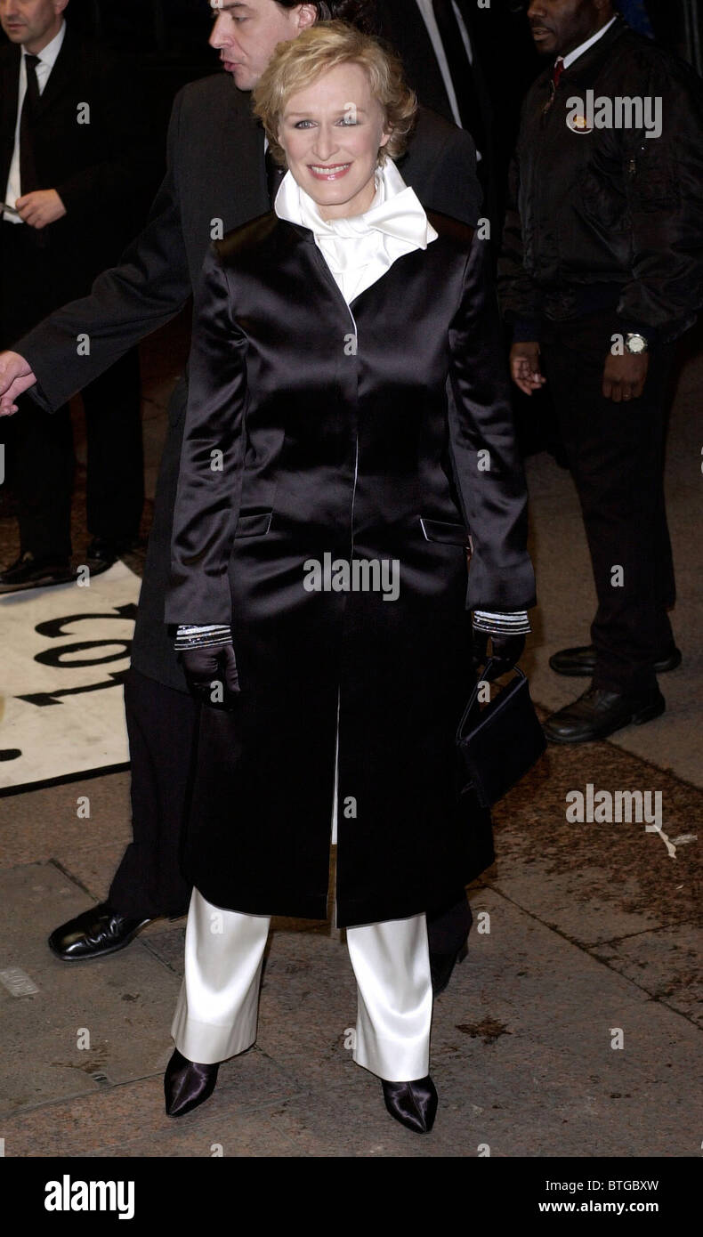 L'attrice Glenn Close a premiere del film di Walt Disney "102 Dalmatians ' di Odeon Leicester Square, Londra Foto Stock