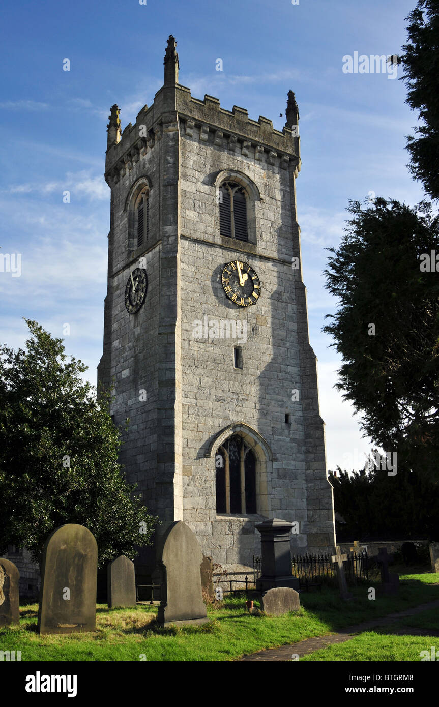 Saxton chiesa dove Signore Dacre e i resti di molti soldati non identificati sono interrati dopo la battaglia di Towton nel 1461 Foto Stock