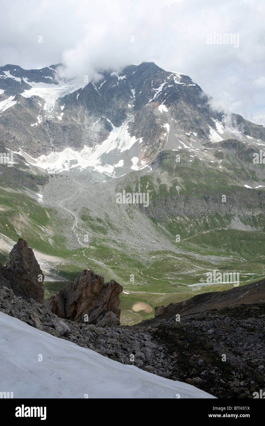 Alpi in estate - Aiguille Area Percee Tignes Val d'Isere Francia Foto Stock