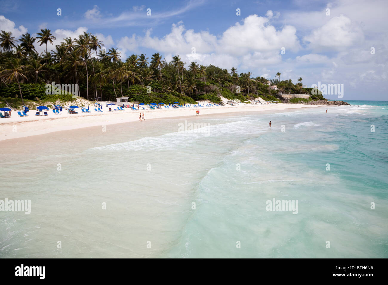 La baia di gru, Barbados, West Indies. Elencato come una delle dieci più belle spiagge del mondo Foto Stock
