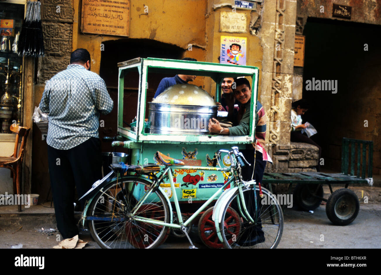 La vita di strada del Cairo in Egitto Foto Stock