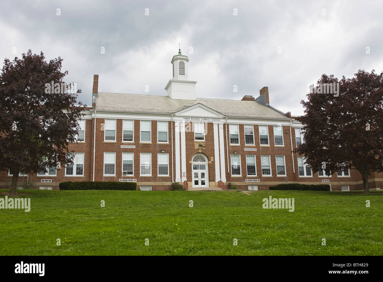 Esterno di alta scuola USA Foto Stock