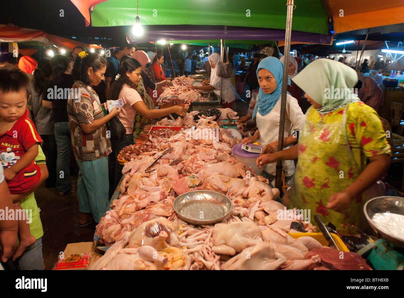 Filippino street market Kota Kinabalu Borneo Foto Stock