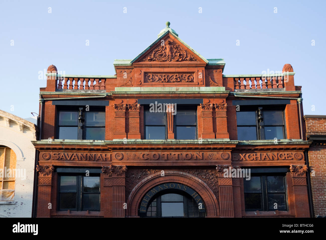 Il vecchio edificio della Borsa del Cotone di Savannah, Georgia, Stati Uniti d'America Foto Stock