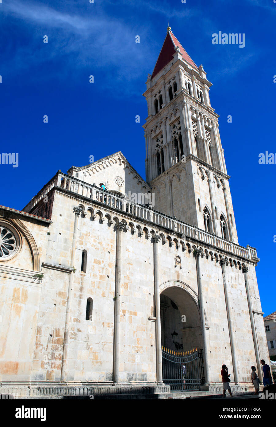 Cattedrale di San Lorenzo (Katedrala Sv. Lovre), Trogir, Split-Dalmatia county, Croazia Foto Stock