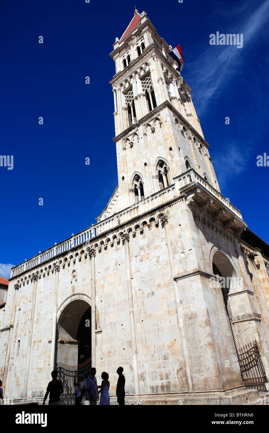 Cattedrale di San Lorenzo (Katedrala Sv. Lovre), Trogir, Split-Dalmatia county, Croazia Foto Stock