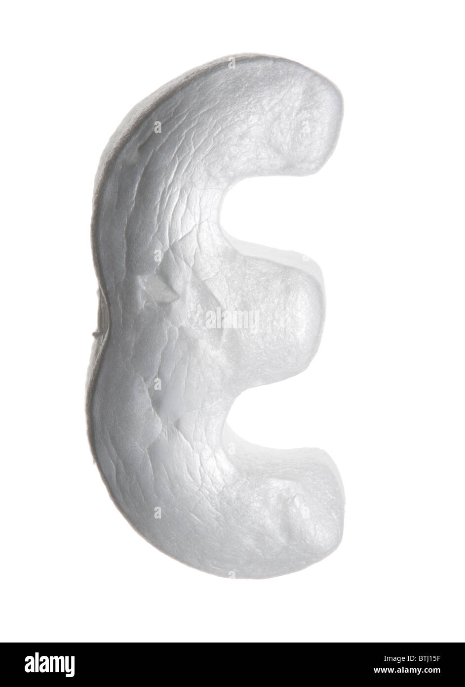 Lettera di polistirene materiale di imballaggio Foto Stock