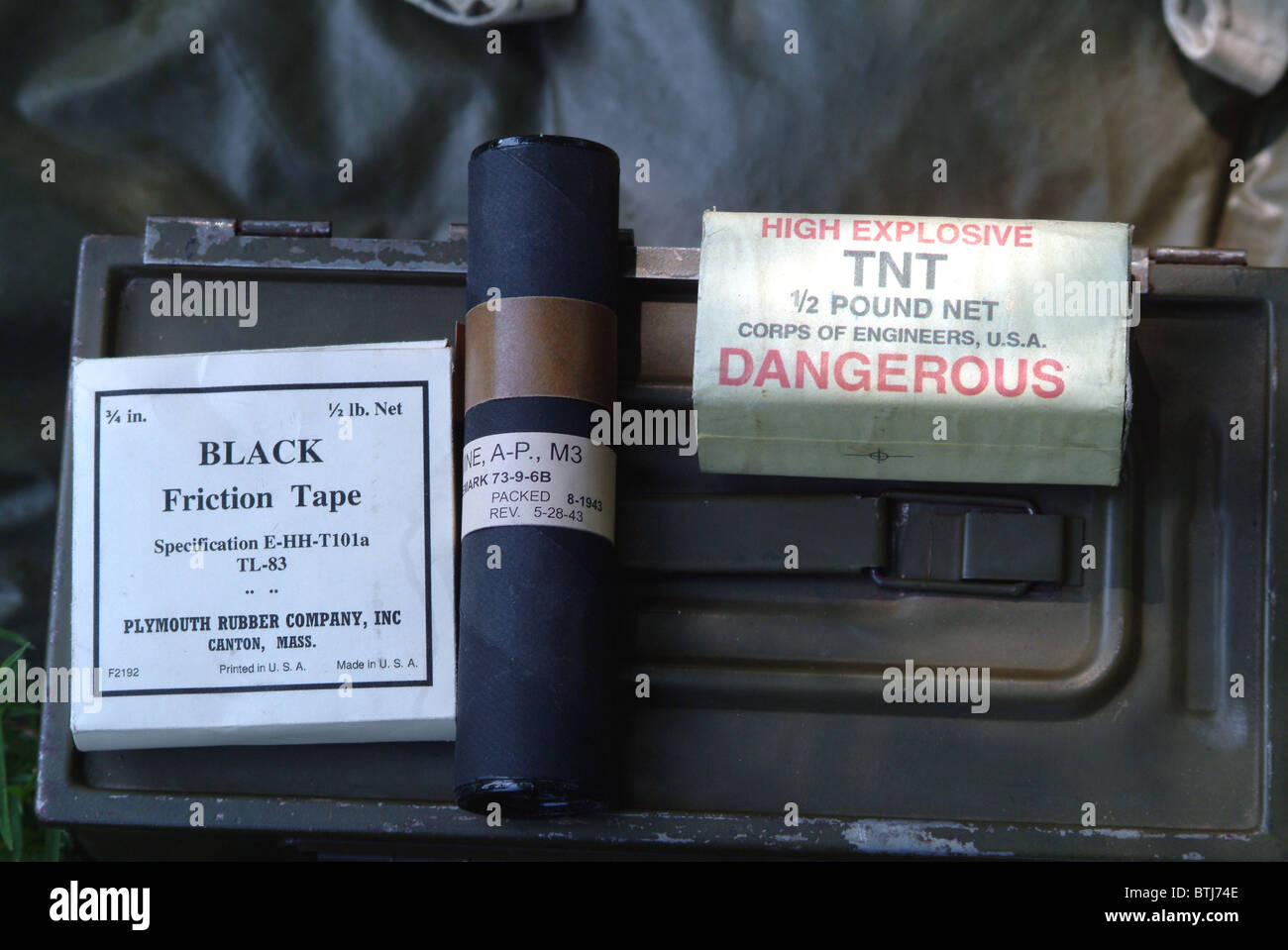 Fabbricazione bombe materiale Foto Stock