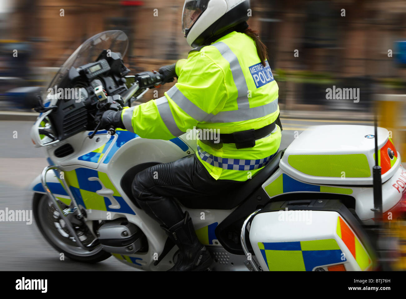 La polizia Moto, London, England, Regno Unito Foto Stock