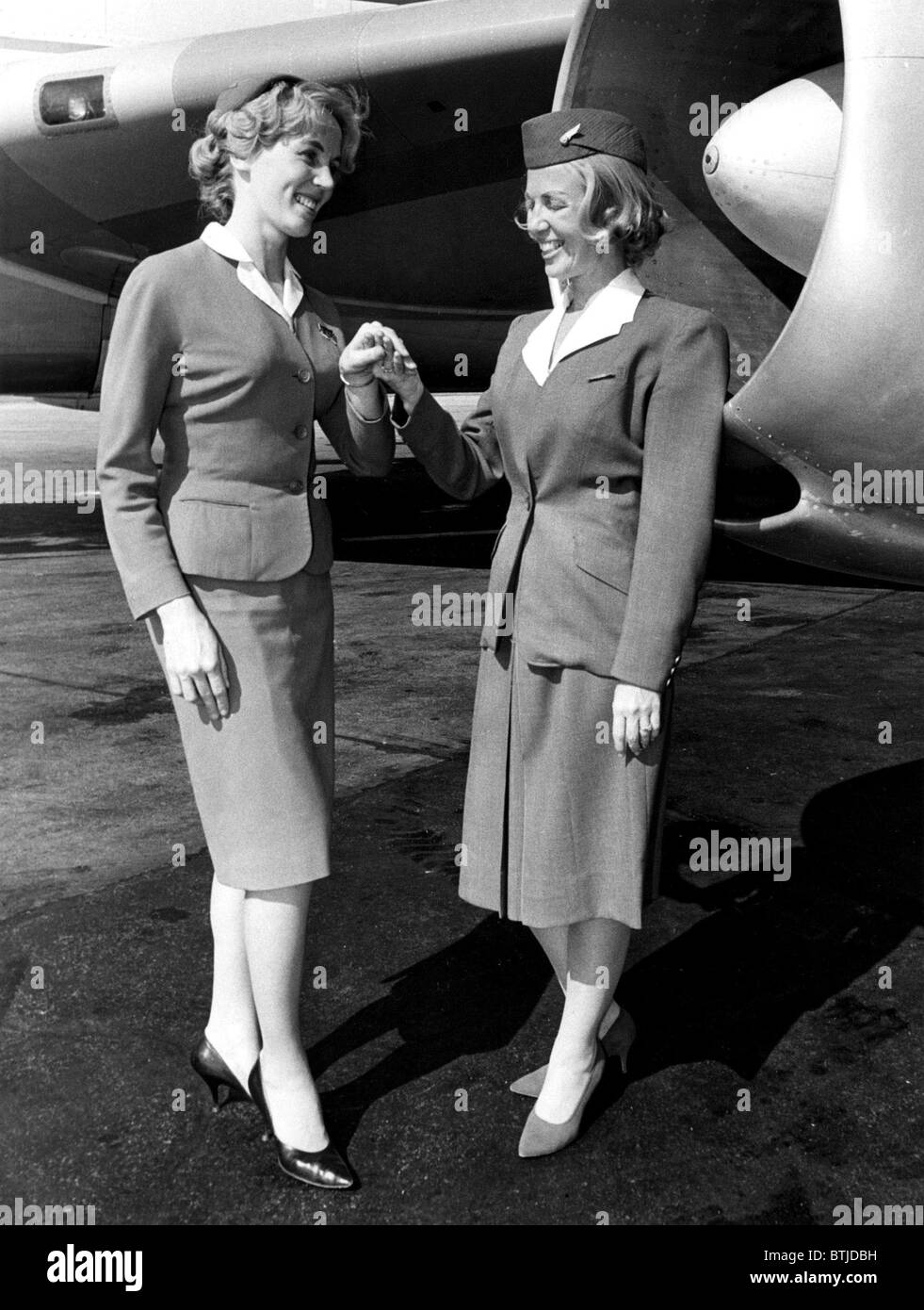 (UAL) United Air Lines hostess nel 1963. Foto Stock