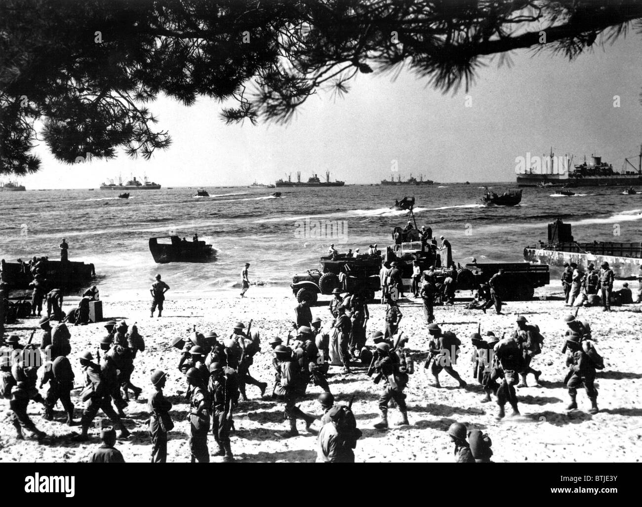 Il D-Day, Alpha Red Beach (D-Day), Operazione Dragoon, Normandia, Francia, Agosto 1944 Foto Stock