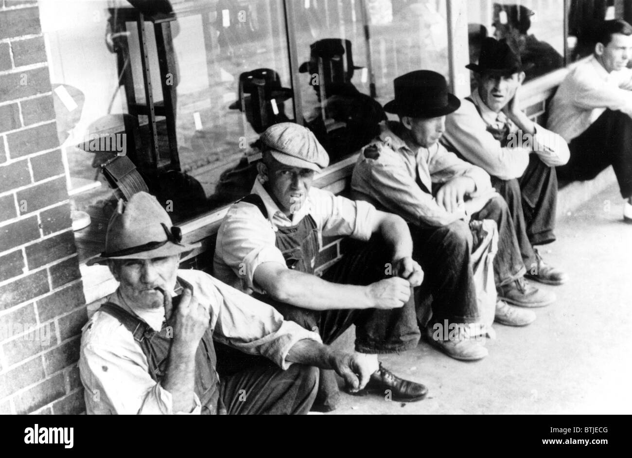 Grande Depressione, disoccupati uomini, 1930 Foto Stock