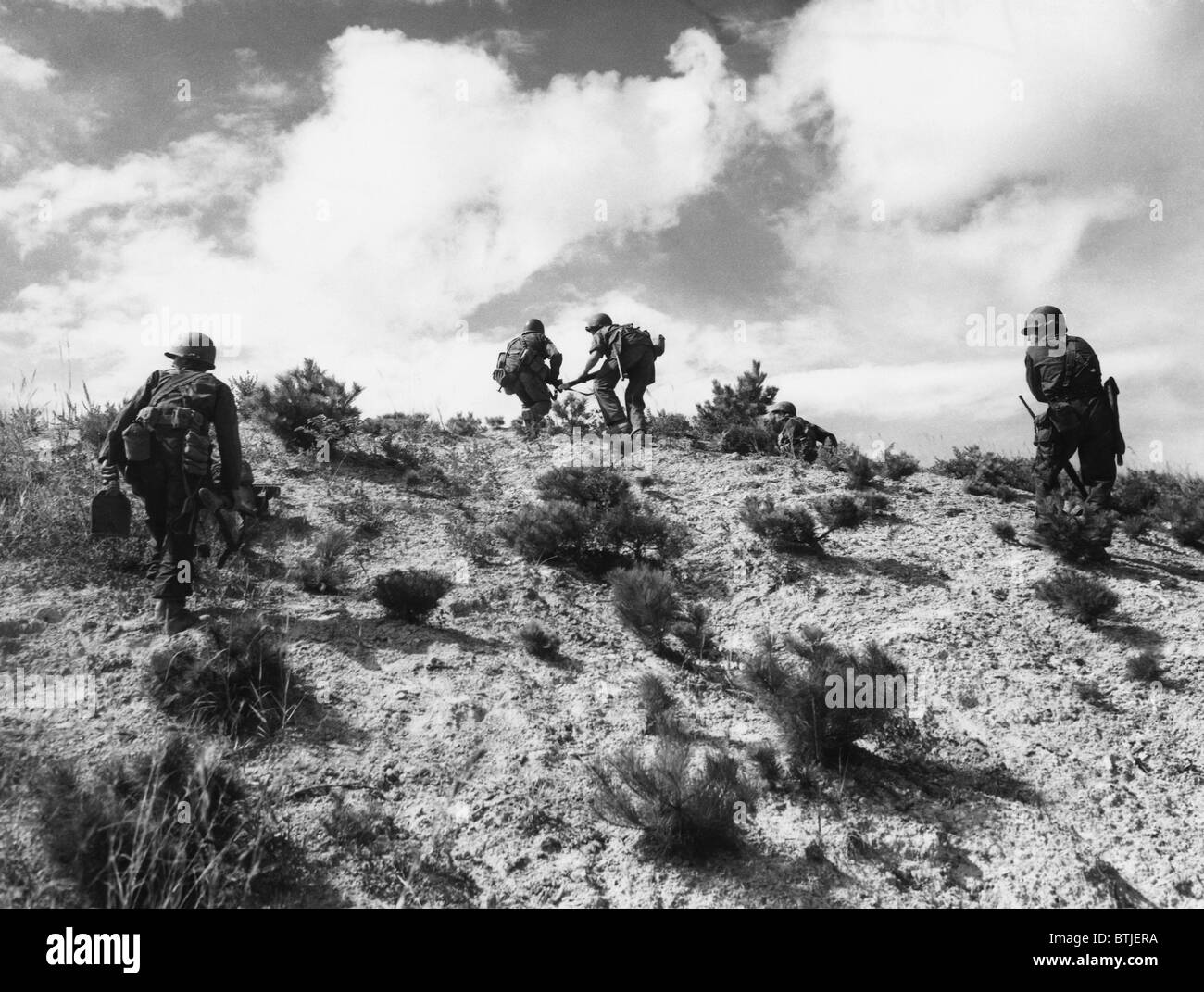 Le truppe americane in Corea durante la Guerra di Corea, 1950. Foto Stock