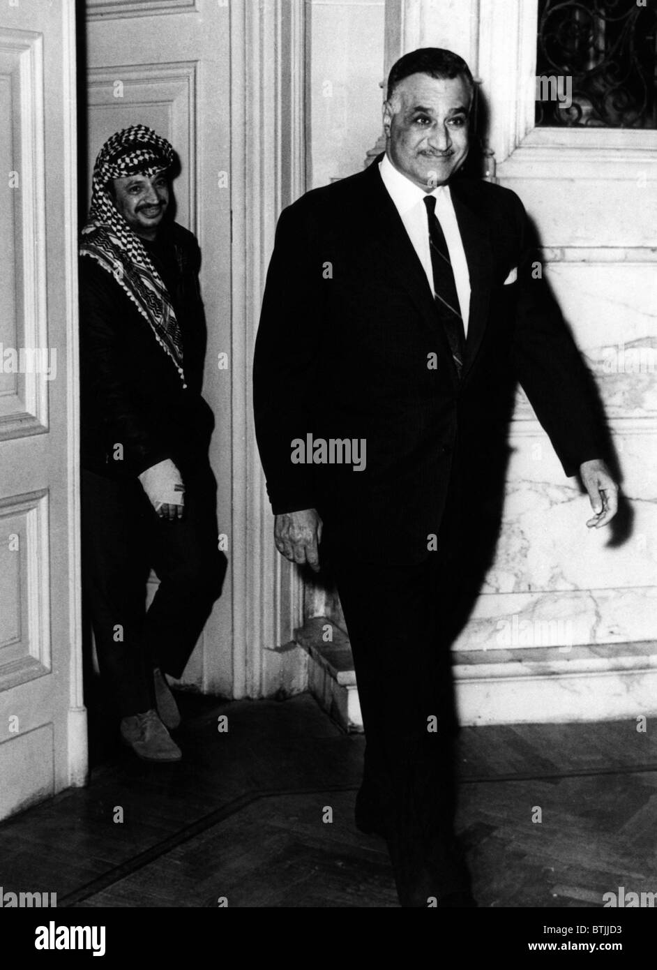 Yassir Arafat, e Gamal Abdel Nasser, circa 1969. Archivi CSU/cortesia Everett Collection Foto Stock