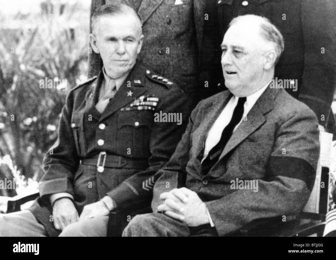 Generale George C. Marshall, Presidente Franklin D. Roosevelt, Africa, 1943. Foto Stock