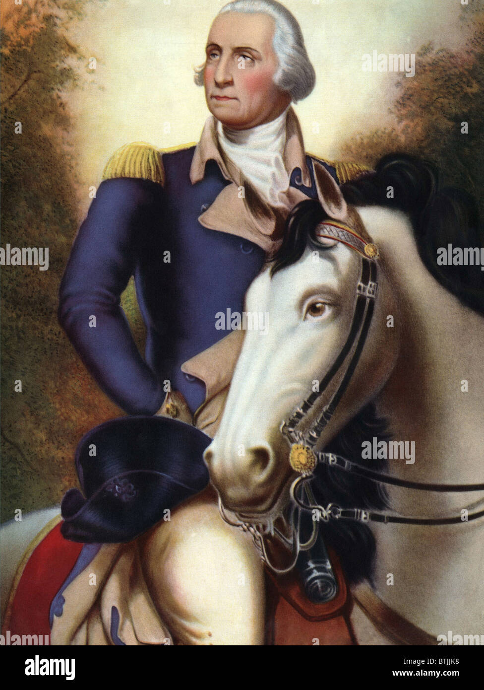 George Washington, (1732-1799), U.S. Presidente 1789-1797, c. 1790. Foto Stock