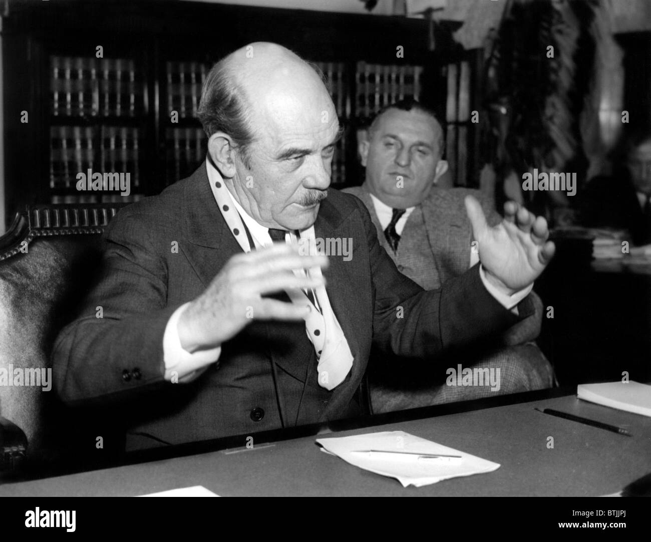 Gutzon Borglum, il famoso scultore, testimoniando al Senato Educ. & Lavoro sottocomitato, 03/01/38 Foto Stock