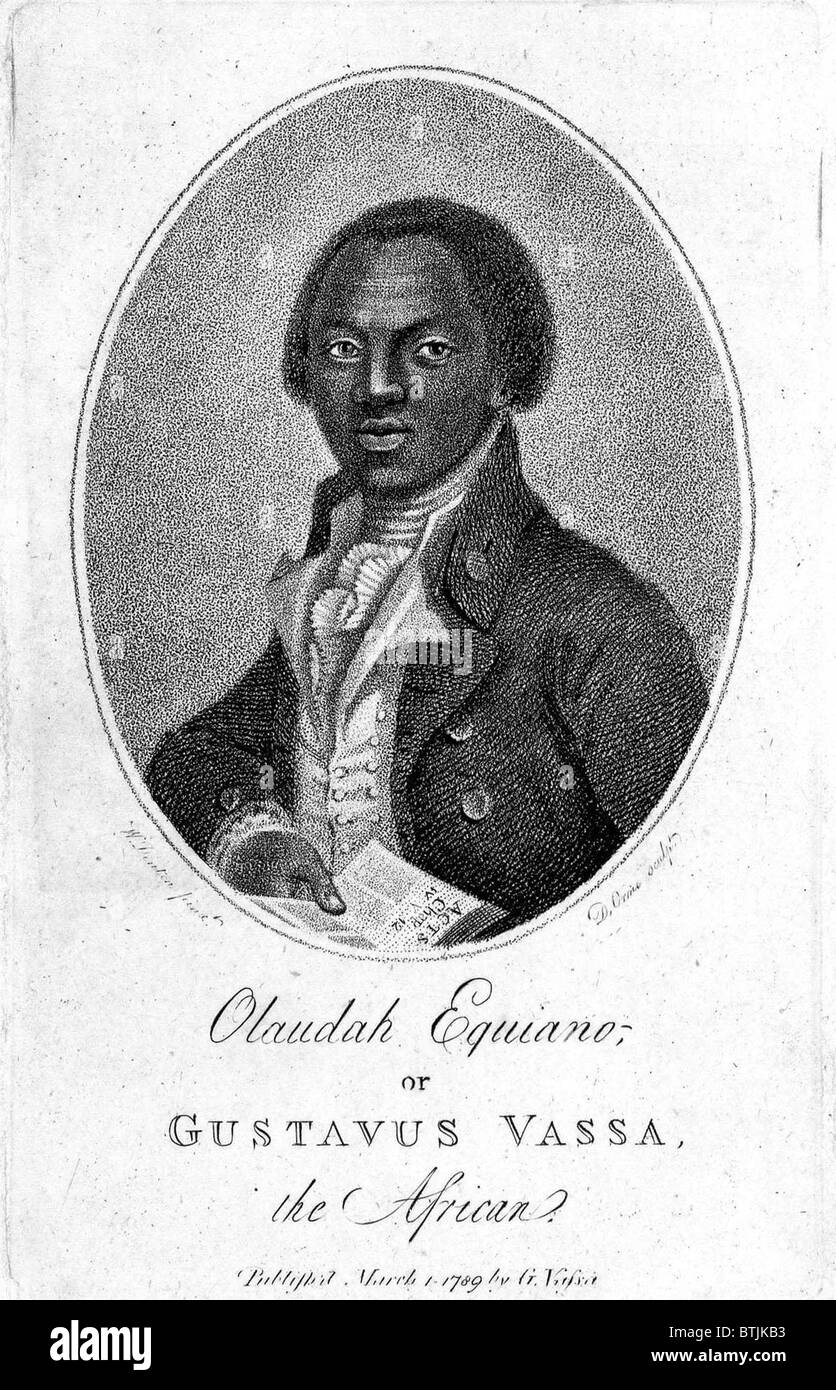 Frontespizio: l'interessante racconto della vita di Olaudah Equiano o Gustavo Vassa, Africano. 1794. Foto Stock
