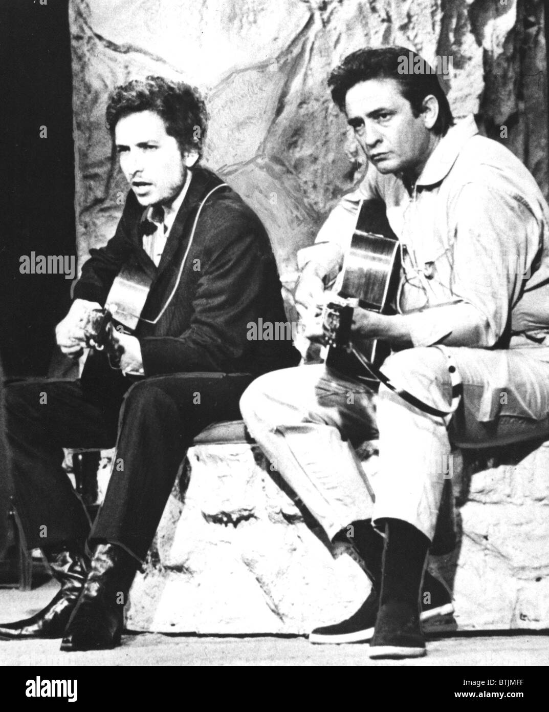 JOHNNY CASH, con Bob Dylan, c. 1969 Foto Stock