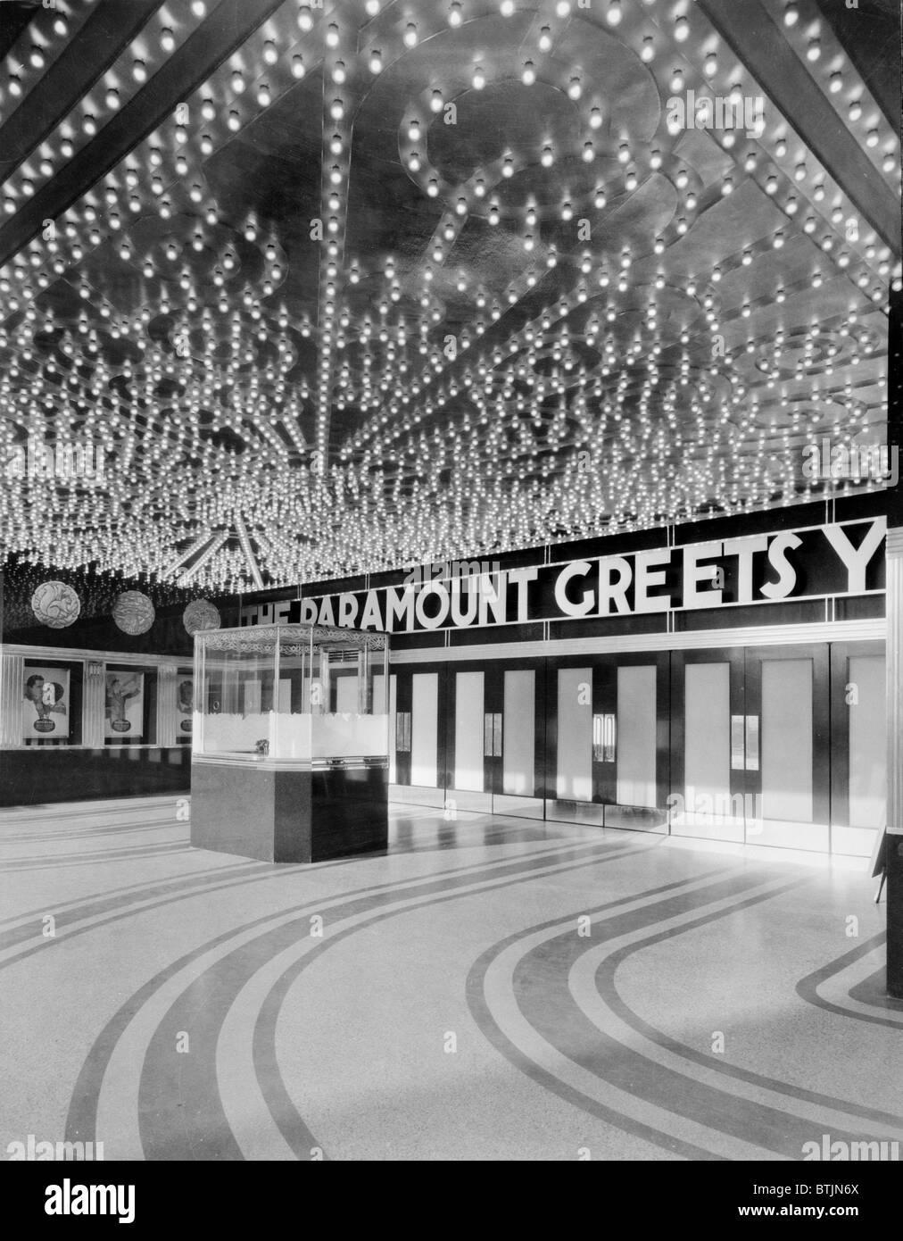 Teatri e Cinema, la Paramount Theatre, interno, Ticket Booth, 2025 Broadway di Oakland, California, circa 1932. Foto Stock