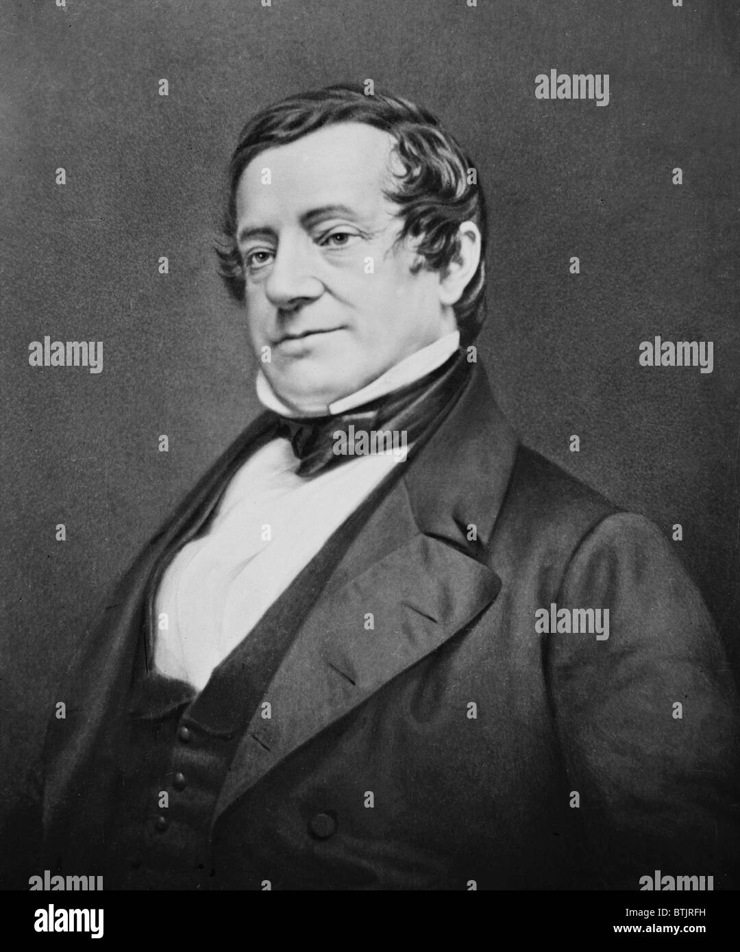 Washington Irving (1783-1859), l'autore americano di classic Short stories "La Leggenda di Sleepy Hollow" e "Rip Van Winkle", in un ritratto 1864. Foto Stock