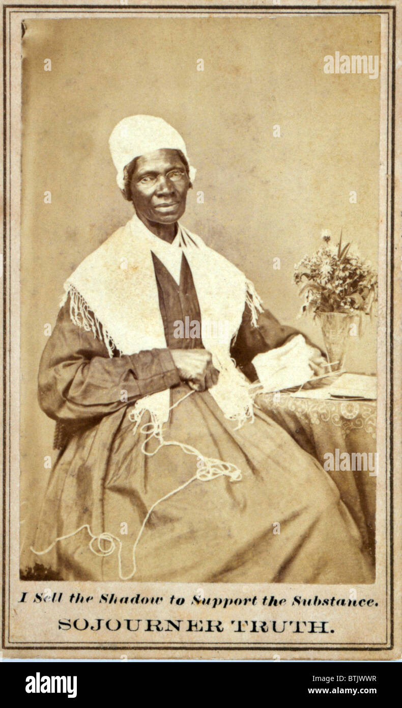 Sojourner Verità (1797-1883) americano africano e attivista permanente per l abolizione della schiavitù e dei diritti civili per gli schiavi liberati e le donne. Carte de visite, ca. 1864 Foto Stock