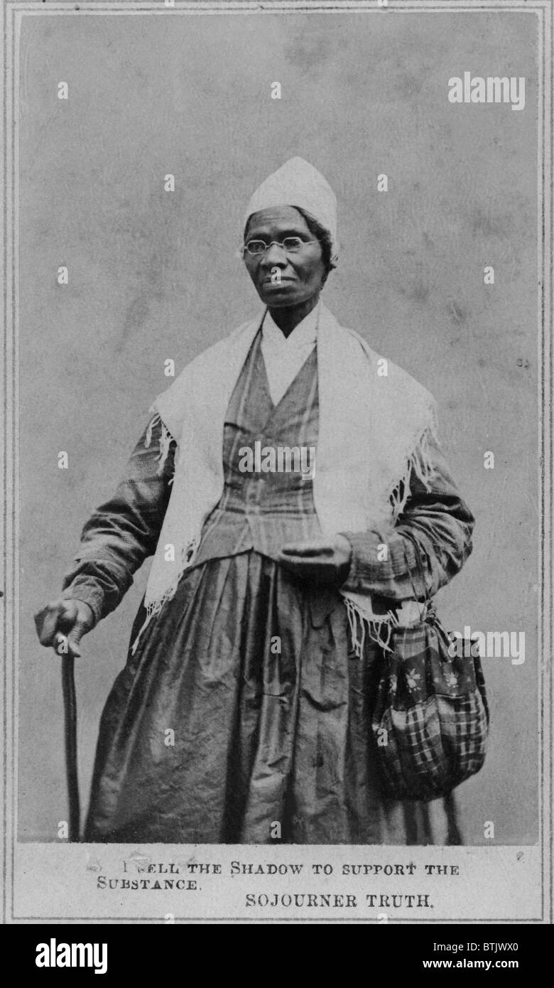 Sojourner Verità (1797-1883) americano africano e attivista permanente per l abolizione della schiavitù e dei diritti civili per gli schiavi liberati e le donne. Carte de visite, ca. 1864 Foto Stock