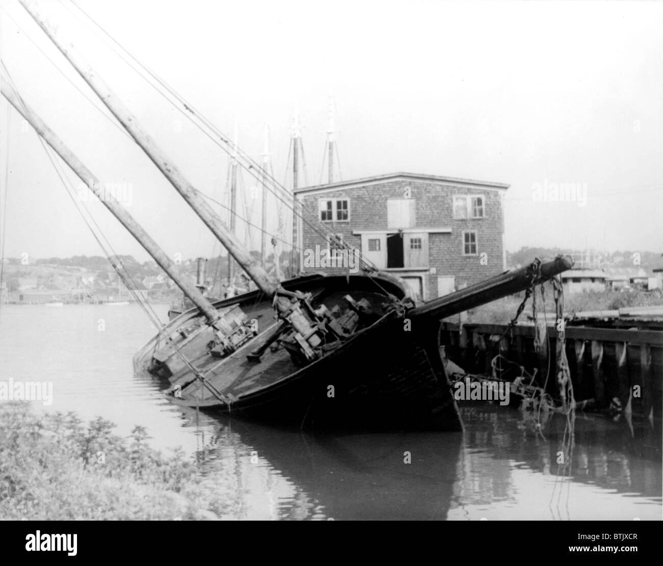 Barca di inclinazione a Gloucester, Massachusetts, fotografia di Carl Van Vechten, 28 luglio 1936. Foto Stock