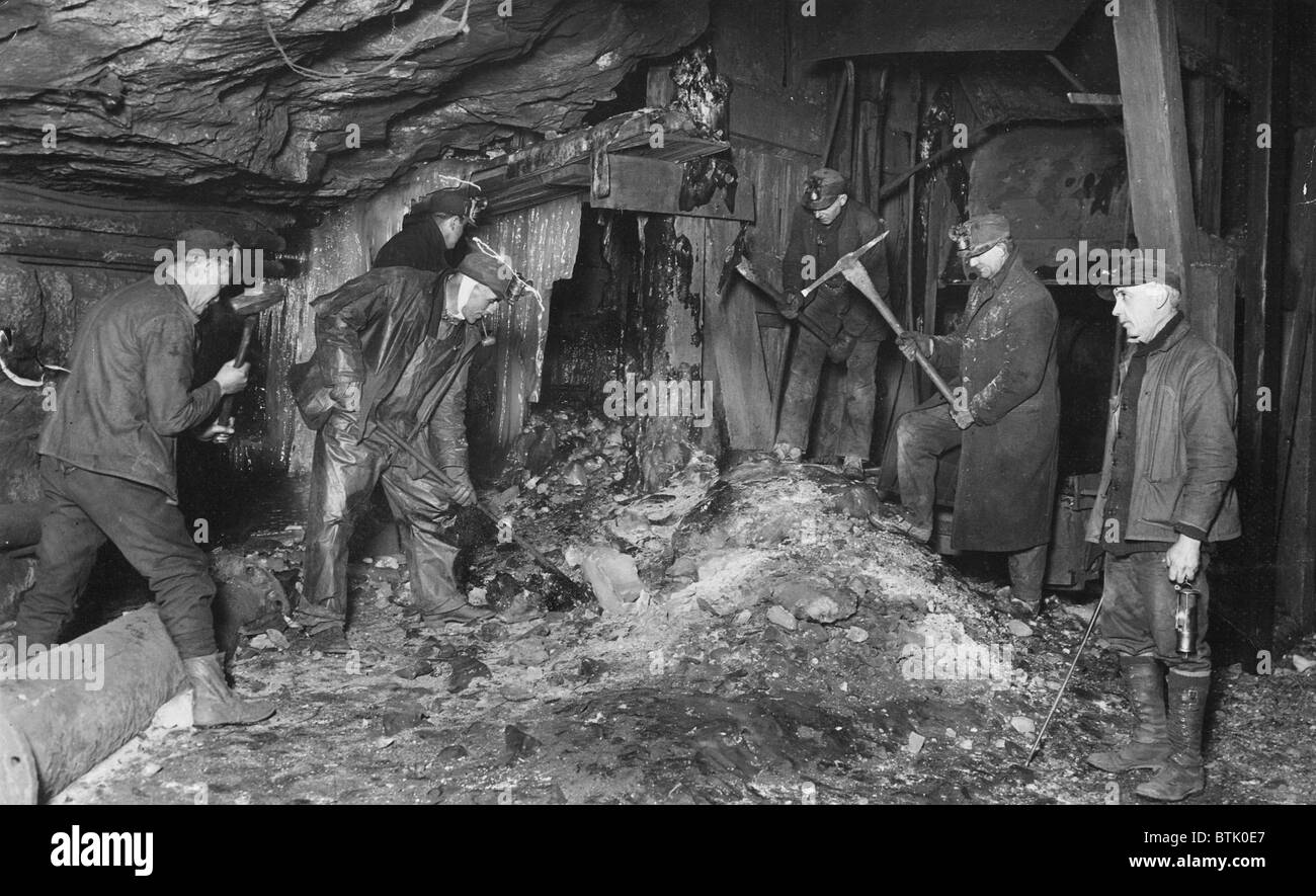 Minatori del carbone si preparano a tornato al lavoro dopo il grande sciopero, Scranton, PA 2/14/26 Foto Stock