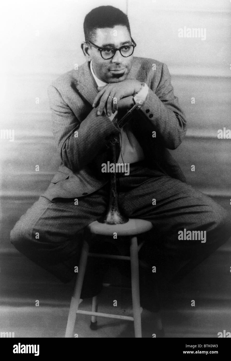 Dizzy Gillespie (1917-1993), African American trombettista jazz e compositore. Carl Van Vechten ritratto di 1955 Foto Stock