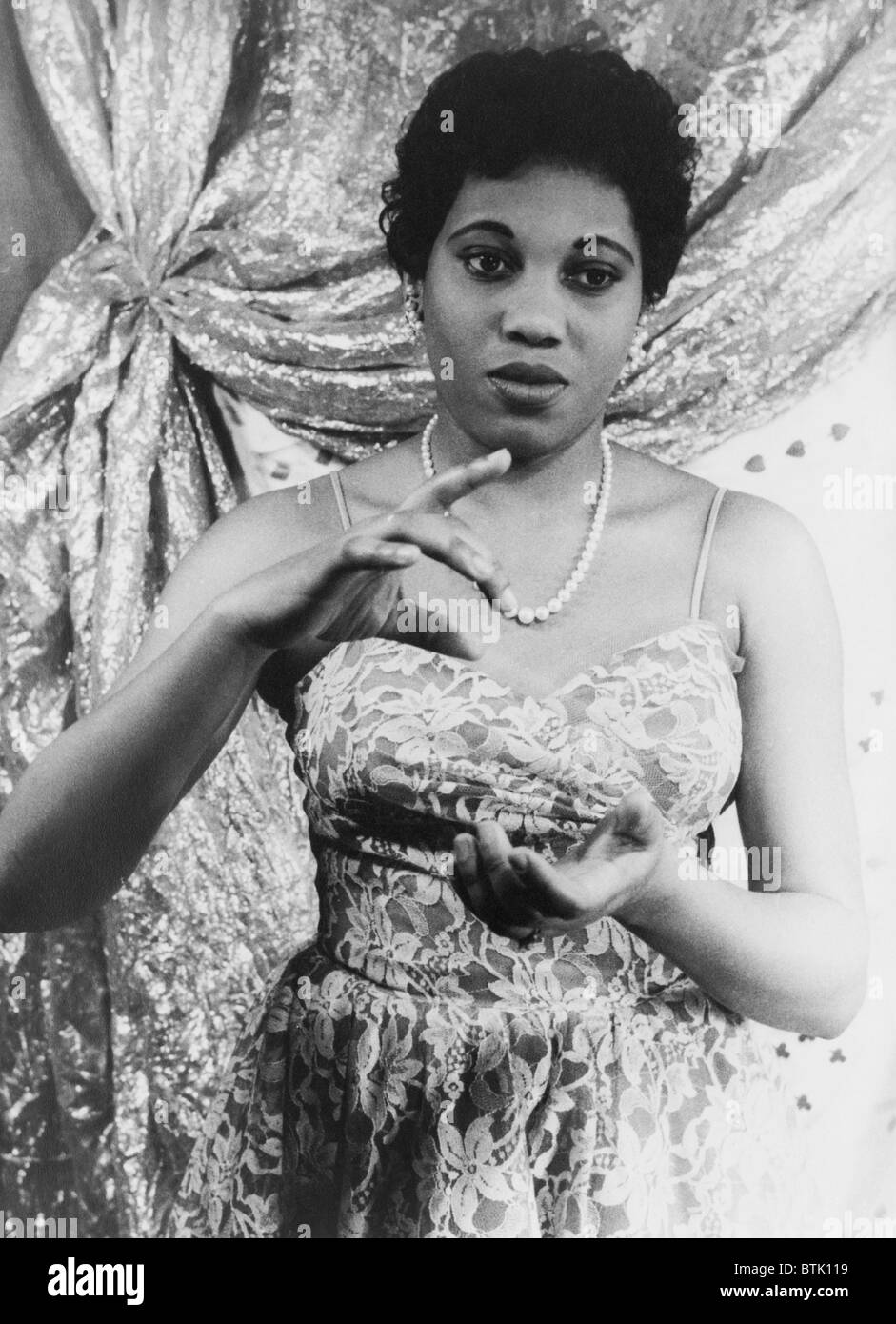 Leontyne Price (b. 1927), African American opera canti della stella. 1953 ritratto da Carl Van Vechten. Foto Stock