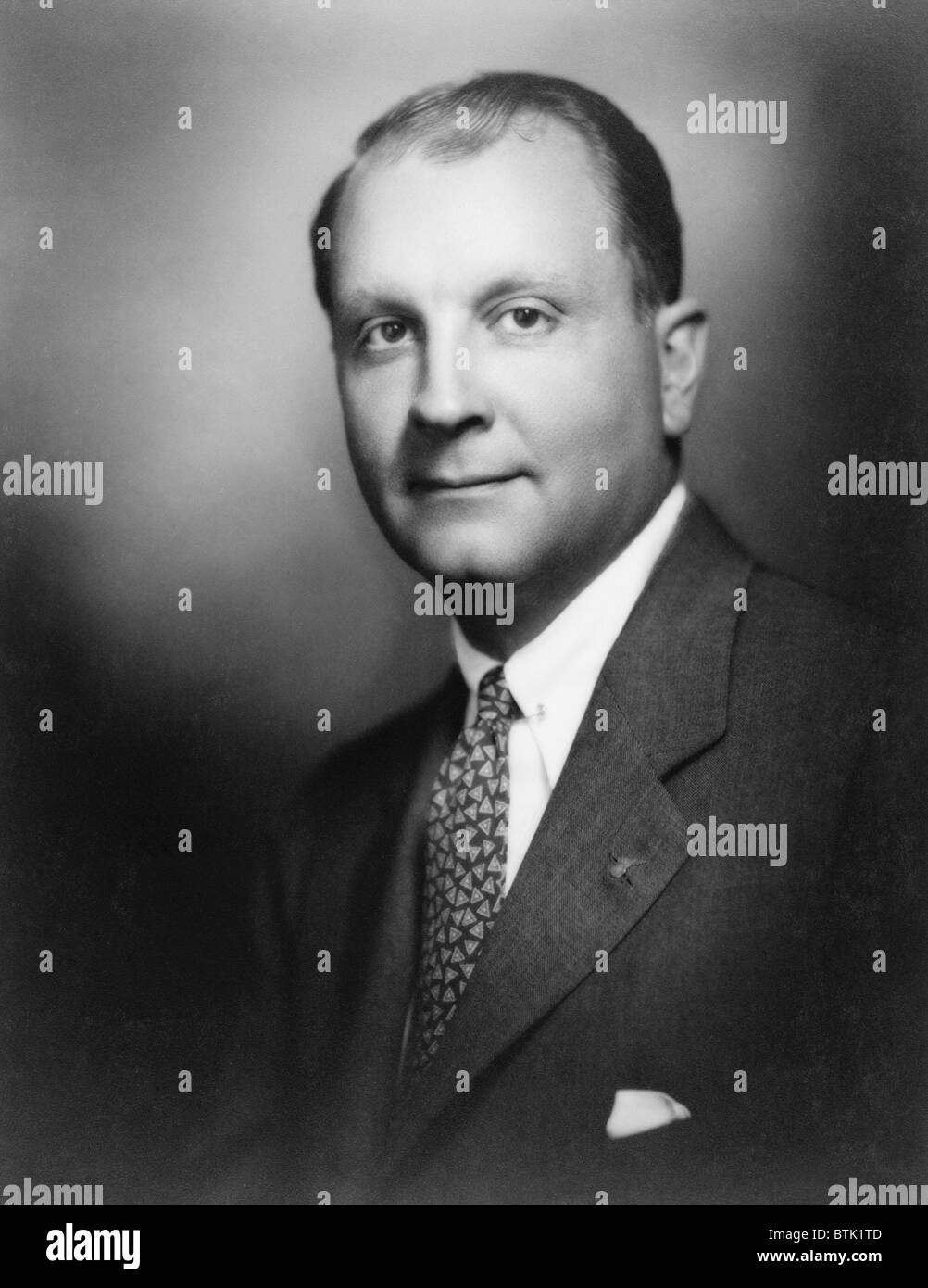 Juan T. trippe, pioniere dell'aviazione commerciale e fondatore di Pan American Airways, nel 1927. Foto Stock