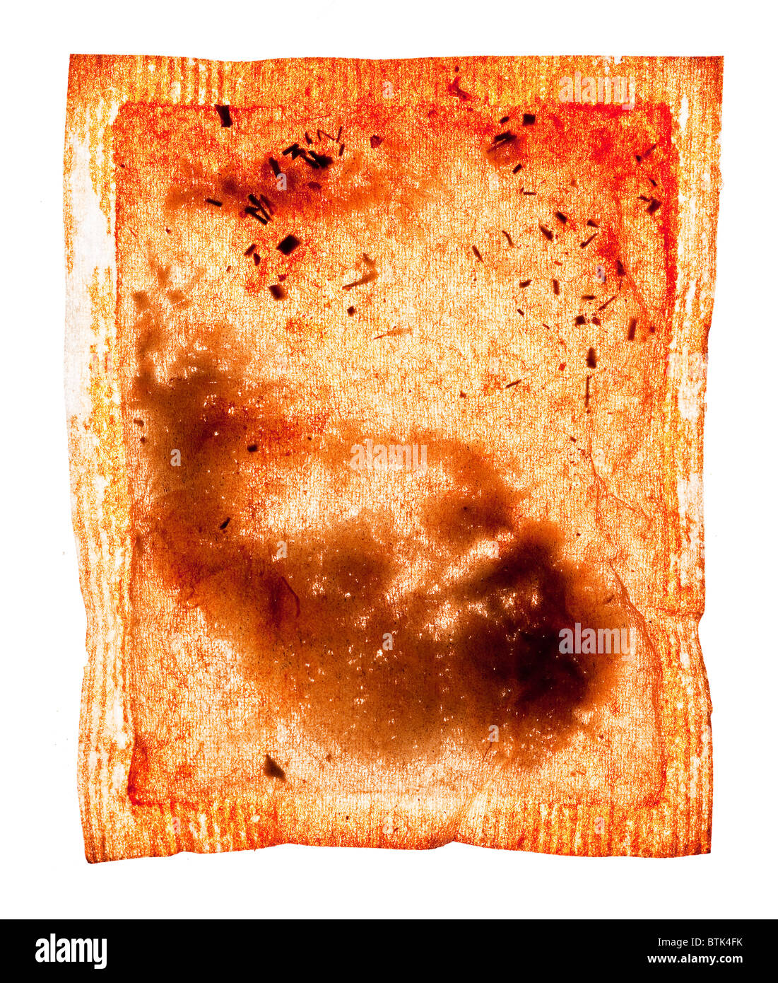 Sacchetto da tè con contorno del feto Foto Stock