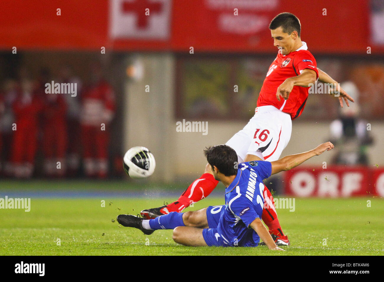 VIENNA, Austria - ottobre 8 battiti Austria Azerbaigian 3:0 in una partita di qualificazione per il campionato europeo 2012 Foto Stock