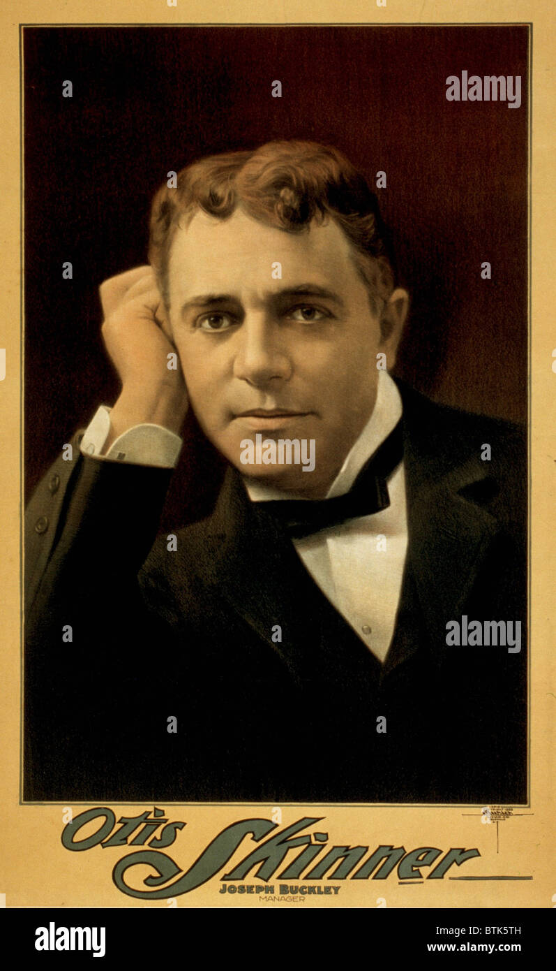 Otis Skinner (1858-1942), American fase attore aveva un sessanta anni di carriera internazionale. Nel 1930 ha recitato nel film KISMET, ripetendo la sua fase di ruolo del 1911. 1899 poster. Foto Stock