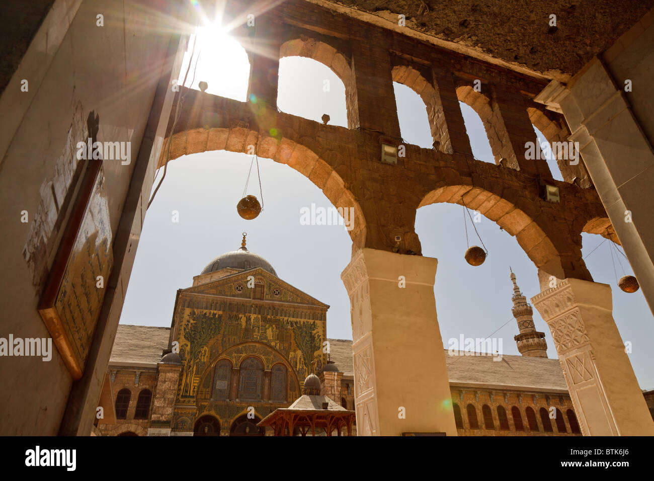 La grande moschea umayad in Damasco, Siria Foto Stock