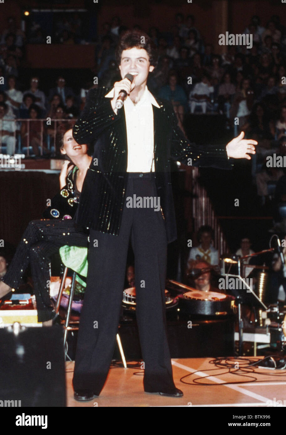 Donny Osmond, Marie Osmond (retro), 1979, Millrun Playhouse Theatre a tutto tondo, Niles, Illinois. Foto Stock