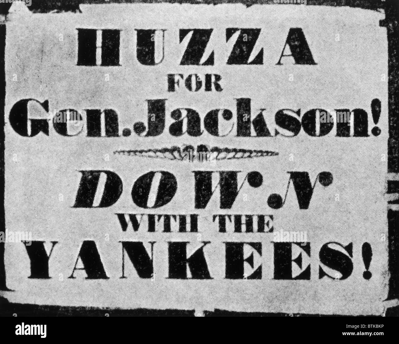 Andrew Jackson campagna presidenziale poster, 1828 Foto Stock