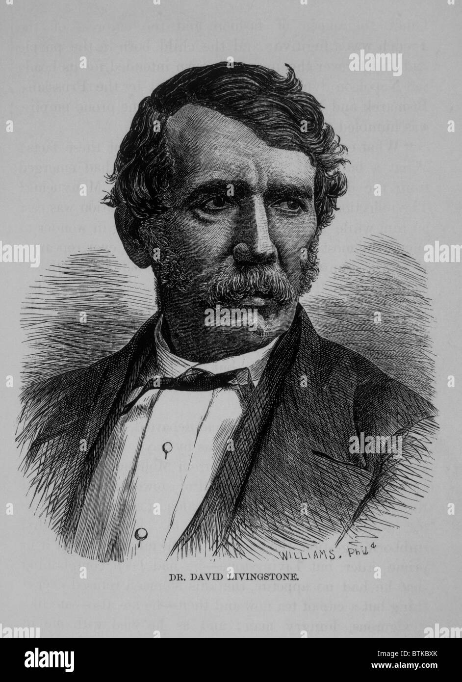 David Livingstone (1813-1873), incisione 1878 Foto Stock