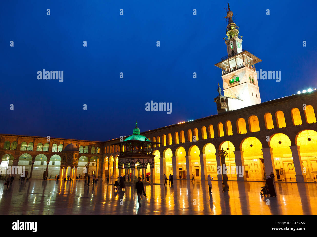 La grande moschea Umayyad a Damasco, Siria Foto Stock