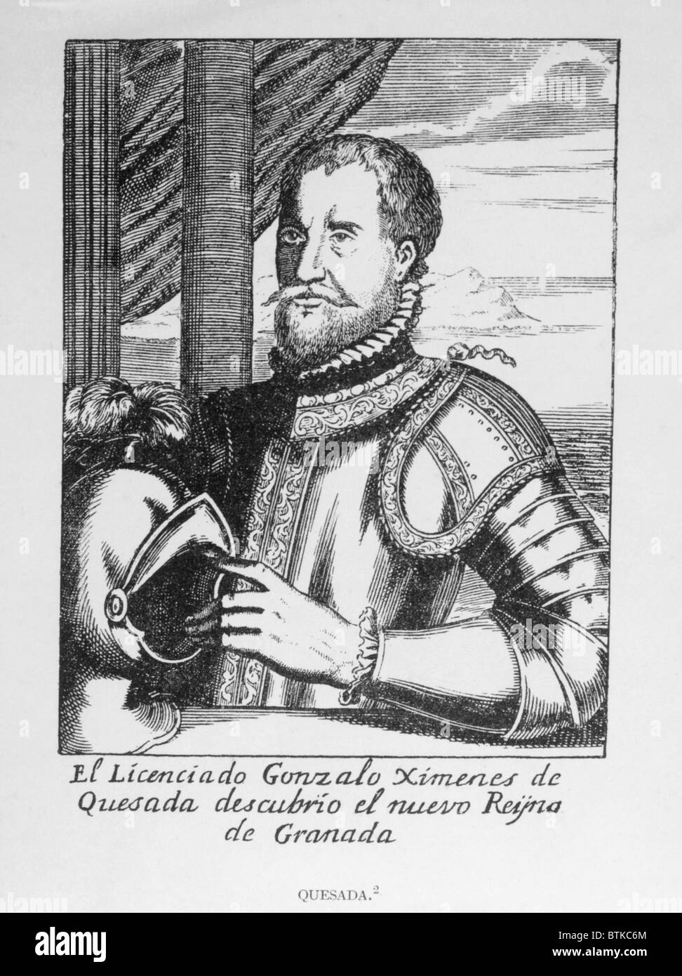 Gonzalo Jimenez de Quesada (ca. 1499-1579), il conquistador spagnolo in Colombia Foto Stock