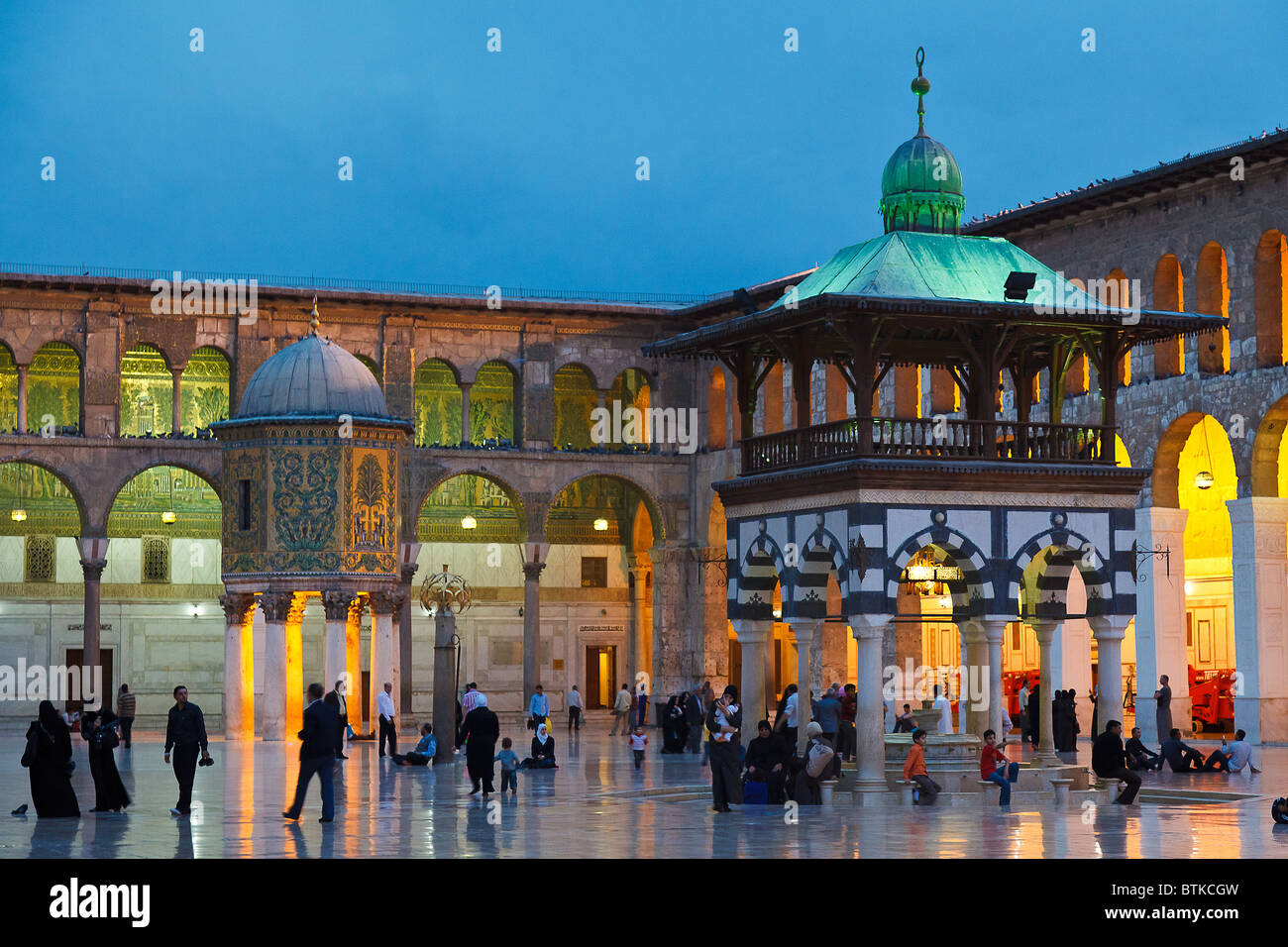 La grande moschea Umayyad a Damasco, Siria Foto Stock