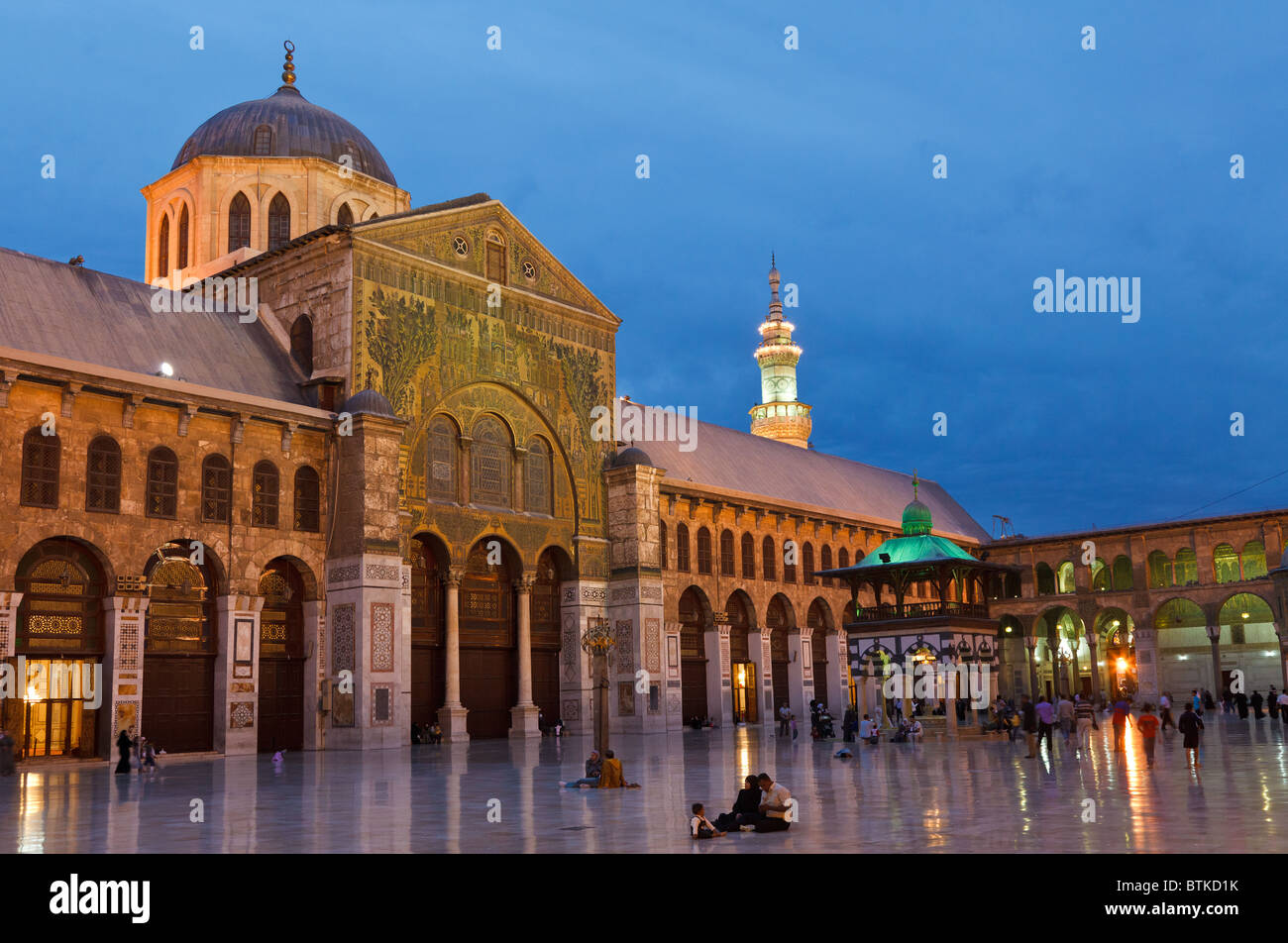 La grande moschea Umayyad a Damasco, Siria Foto Stock