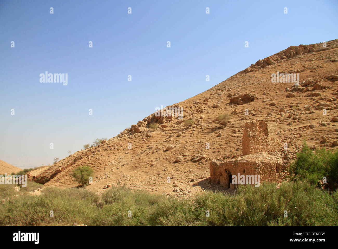 La Samaria, un mulino di farina in Nahal Petzael Foto Stock