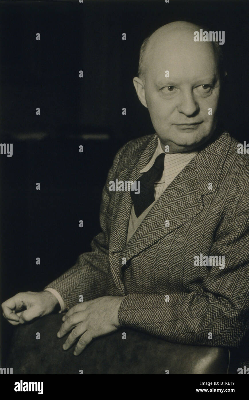 Paul Hindemith (1895-1963), il famoso compositore tedesco auspicato  'utility musica, composizioni per occasioni quotidiane. Un inizio oggetto  della persecuzione nazista emigrò in Turchia nel 1935, poi nel 1940 agli  Stati Uniti. 1959 Foto stock - Alamy