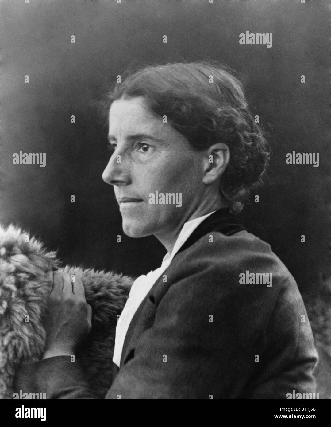 Charlote Perkins Gilman (1860-1935), American socialista e scrittore, autore del molto popolari e di successo libro, Donne ed Economia, 1898. Foto Stock