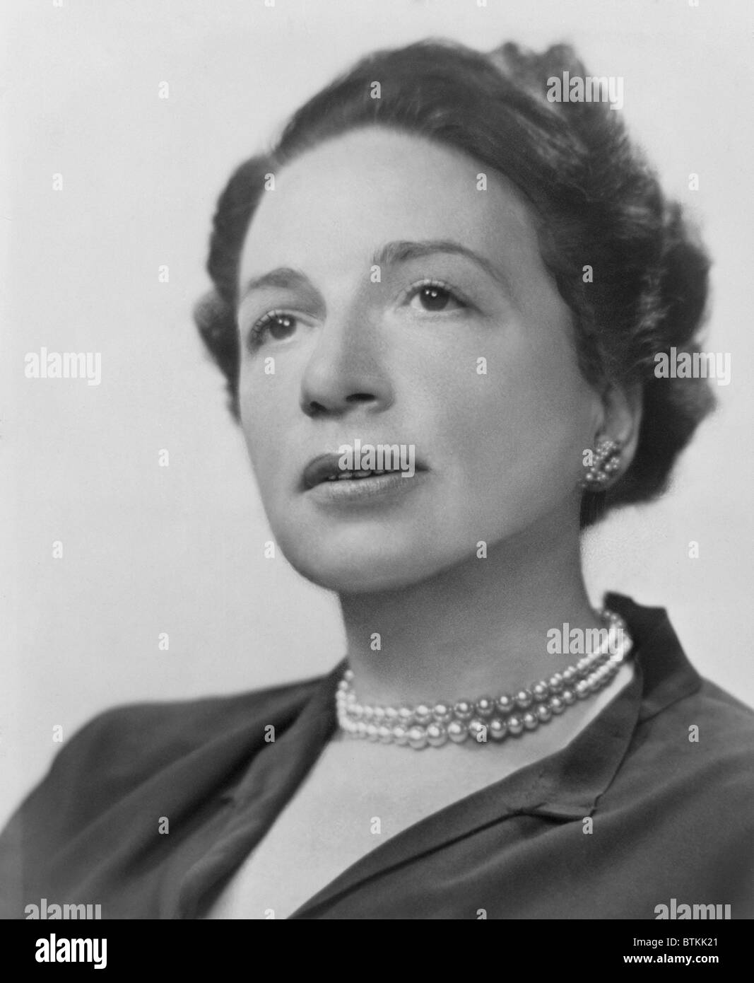 Hortense Powdermaker (1903-1970) etnografia applicata metodi di campo per lo studio degli Americani africani in America rurale dopo la libertà: un approfondimento culturale nel profondo sud (1934) e di un unico pezzo di antropologia, Hollywood, la fabbrica dei sogni (1950). Ritratto di Lotte Jacobi, 1930s. Foto Stock