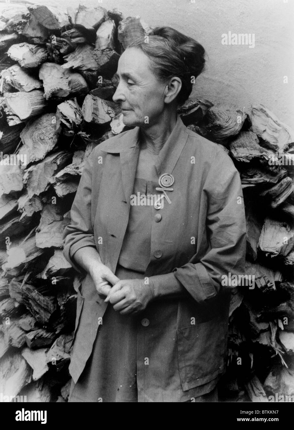La Georgia O'Keeffe, ritratto da Carl Van Vechten, Agosto 16, 1950. lc-usz62-11606 Foto Stock