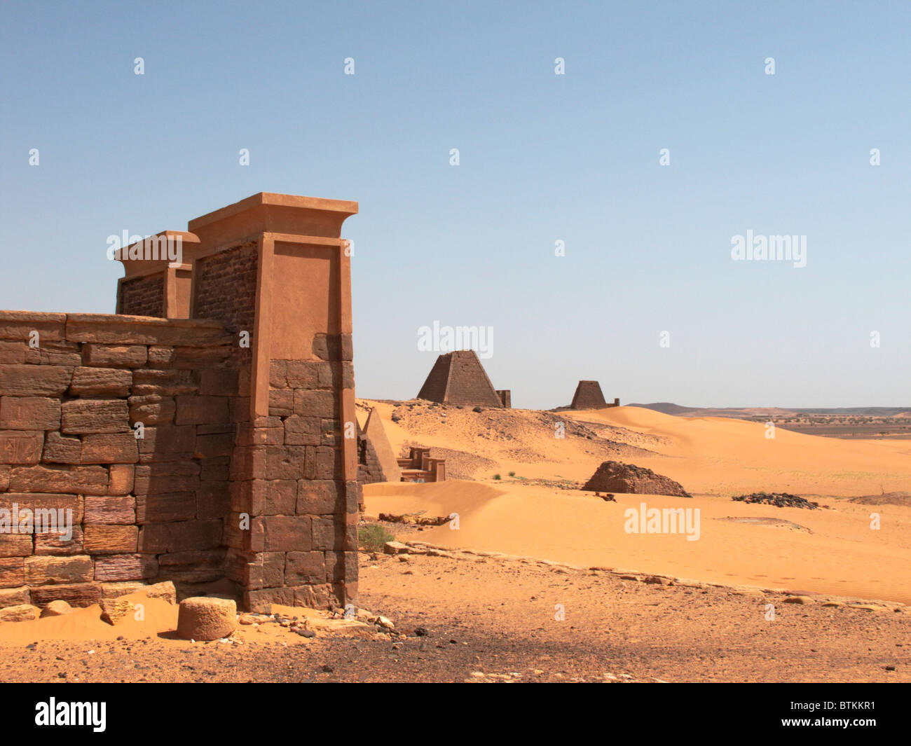 Sudan piramidi di Meroe Foto Stock