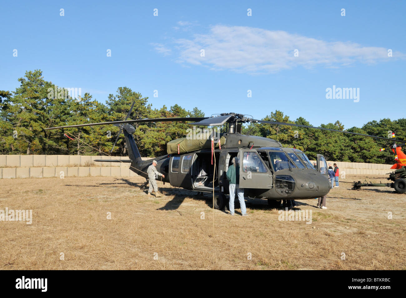 USA elicottero militare sul display a Open House di Camp Edwards Massachusetts militare prenotazione, Bourne, Cape Cod STATI UNITI D'AMERICA Foto Stock